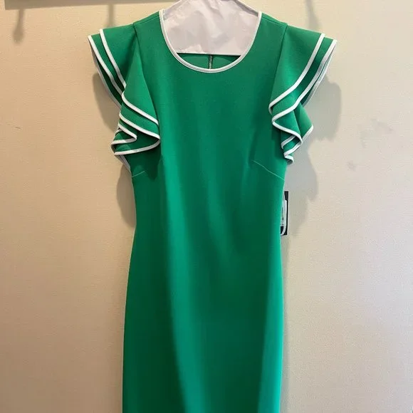 green emerald velvet dress TOMMY HILFIGER Preppy Green T Shirt Dress Short Sleeve Stripe Accent
